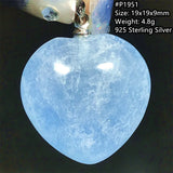 Natural Ocean Aquamarine Pendant 925 Silver Jewelry AAAAA