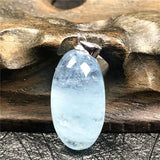 Natural Aquamarine Pendant Necklace 925 Silver Chains Stone Jewelry AAAAA