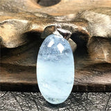 Natural Aquamarine Pendant Necklace 925 Silver Chains Stone Jewelry AAAAA