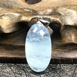 Natural Aquamarine Pendant Necklace 925 Silver Chains Stone Jewelry AAAAA