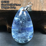 Natural Aquamarine Stone Pendant Jewelry Woman Lady Men Gift Reiki Clear Beads