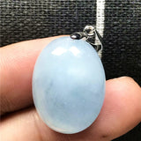 Ocean Aquamarine Stone Pendant Jewelry, Healing Beauty Luck Crystal