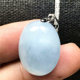 Ocean Aquamarine Stone Pendant Jewelry, Healing Beauty Luck Crystal