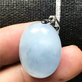 Ocean Aquamarine Stone Pendant Jewelry, Healing Beauty Luck Crystal