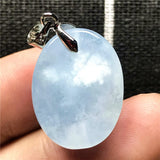Ocean Aquamarine Stone Pendant Jewelry, Healing Beauty Luck Crystal