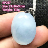 Ocean Aquamarine Stone Pendant Jewelry, Healing Beauty Luck Crystal