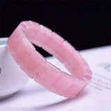 Pink Rose Quartz Bracelet 14x10mm Beads Gemstone AAAAA