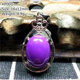 Purple Phosphosiderite Pendant Oval Love Beads Gemstone Crystal