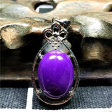 Natural Purple Phosphosiderite Pendant Necklace AAAAA