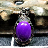 Natural Purple Phosphosiderite Pendant Necklace AAAAA