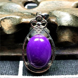 Natural Purple Phosphosiderite Pendant Necklace AAAAA
