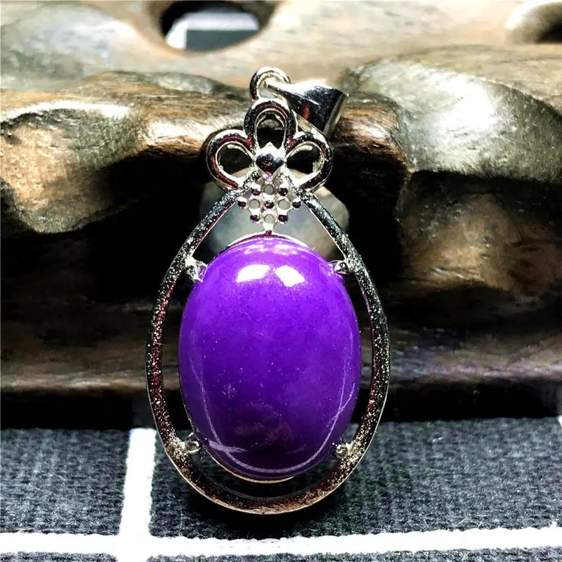 Natural Purple Phosphosiderite Pendant Necklace AAAAA