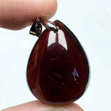 Natural Red Garnet Crystal Pendant Healing Love Stone 25x19x8mm