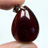 Natural Red Garnet Crystal Pendant Healing Love Stone 25x19x8mm
