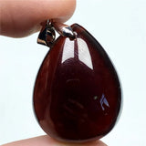 Natural Red Garnet Crystal Pendant Healing Love Stone 25x19x8mm