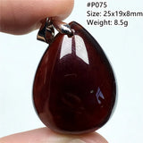 Natural Red Garnet Crystal Pendant Healing Love Stone 25x19x8mm