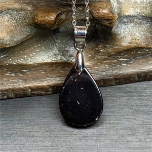 Natural Red Garnet Pendant Jewelry 925 Silver Chains Healing Crystal 16x11x5mm