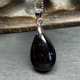 Natural Red Garnet Pendant Jewelry Healing Crystal 925 Silver