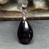 Natural Red Garnet Pendant Jewelry Healing Crystal 925 Silver