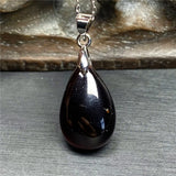 Natural Red Garnet Pendant Jewelry Healing Crystal 925 Silver