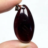 Natural Red Garnet Pendant Silver Clear Crystal Gemstone AAAAA