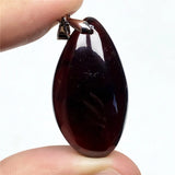 Natural Red Garnet Pendant Silver Clear Crystal Gemstone AAAAA