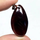 Natural Red Garnet Pendant Silver Clear Crystal Gemstone AAAAA