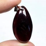 Natural Red Garnet Pendant Silver Clear Crystal Gemstone AAAAA