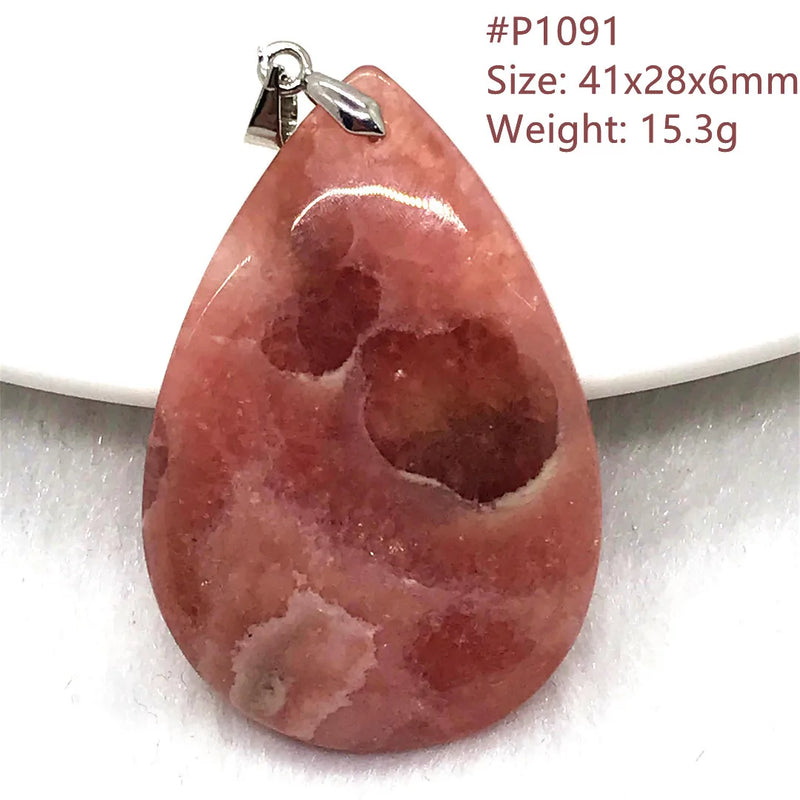 Natural Red Rhodochrosite Pendant For Women Men Argentina