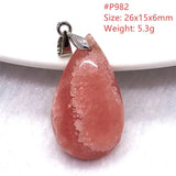 Natural Red Rhodochrosite Pendant Silver Argentina Gemstone Jewelry