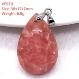 Natural Red Rhodochrosite Pendant Silver Argentina Gemstone Jewelry