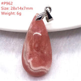 Natural Red Rhodochrosite Pendant Silver Argentina Gemstone Jewelry