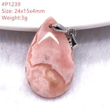 Natural Red Rhodochrosite Pendant Jewelry Healing Lucky Gift Silver AAAAA