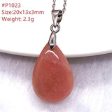 Natural Red Rhodochrosite Pendant Necklace Silver Chains Love Gift Crystal Beads