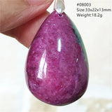 Natural Red Ruby Tumbled Beads Pendant 925 Sterling Silver Jewelry