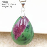 Natural Red Ruby Tumbled Beads Pendant 925 Sterling Silver Jewelry