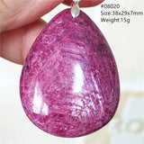 Natural Red Ruby Tumbled Beads Pendant 925 Sterling Silver Jewelry