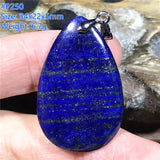 Natural Lapis Lazuli Silver Pendant: Wealth Luck Gift