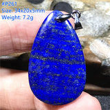 Natural Lapis Lazuli Silver Pendant: Wealth Luck Gift