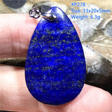Natural Lapis Lazuli Silver Pendant: Wealth Luck Gift