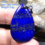 Natural Lapis Lazuli Silver Pendant: Wealth Luck Gift