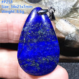 Natural Lapis Lazuli Silver Pendant: Wealth Luck Gift