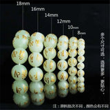 Glowing Dark Buddhist Charm Rosary Bracelet Yoga Buddhism Jewelry