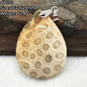 Natural Chrysanthemum Coral Pendant Luck Gift Jewelry