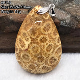 Natural Chrysanthemum Coral Pendant Luck Gift Jewelry