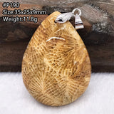 Natural Chrysanthemum Coral Pendant Luck Gift Jewelry