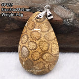 Natural Chrysanthemum Coral Pendant Luck Gift Jewelry