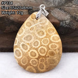 Natural Chrysanthemum Coral Pendant Jewelry Healing Gift AAAAA