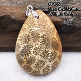 Natural Chrysanthemum Coral Pendant Jewelry Healing Gift AAAAA