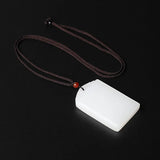 Natural Jade Pendant Necklace Healing Love Gift Jewelry 60x40mm Beads
